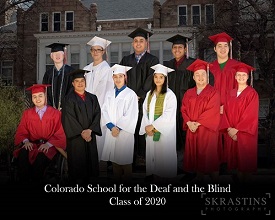 Class of 2020 in cap and gowns