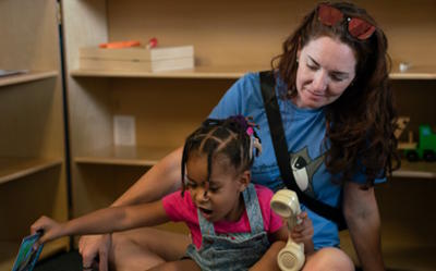  Preschool Parent and Child Reading a Book