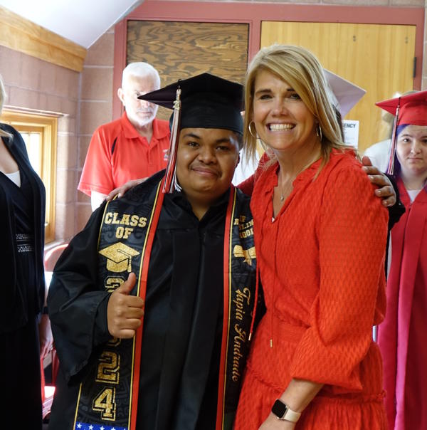 Andre with Superintendent Tera Spanlger