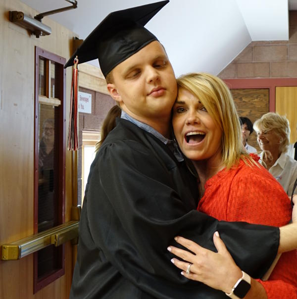 Asher with Superintendent Tera Spangler