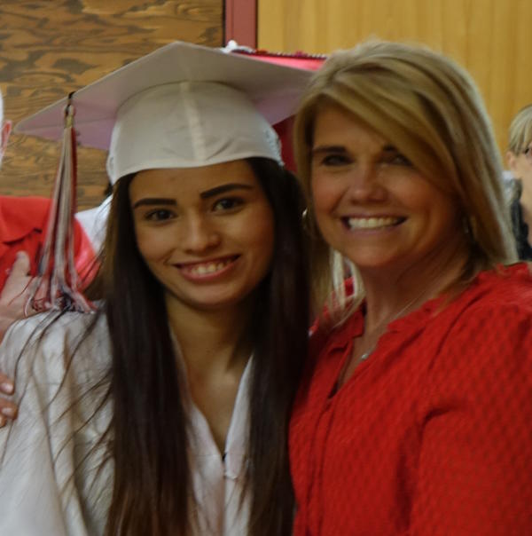 Evelin with Superintendent Tera Spangler