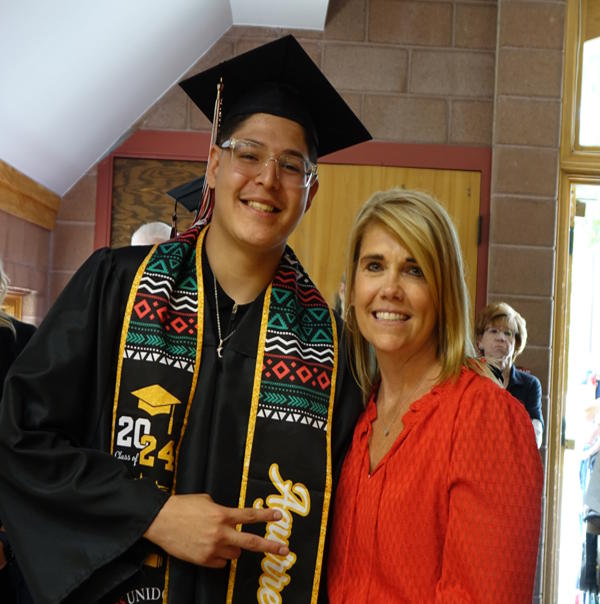 Santiago with Superintendent Tera Spangler