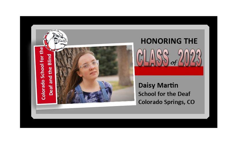 Daisy Martin Graduation Announcement 2023