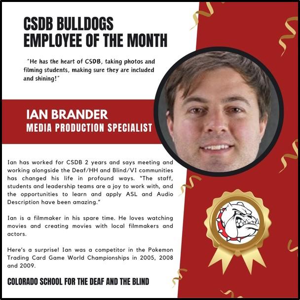 Ian Brander headshot; CSDB Bulldogs Logo