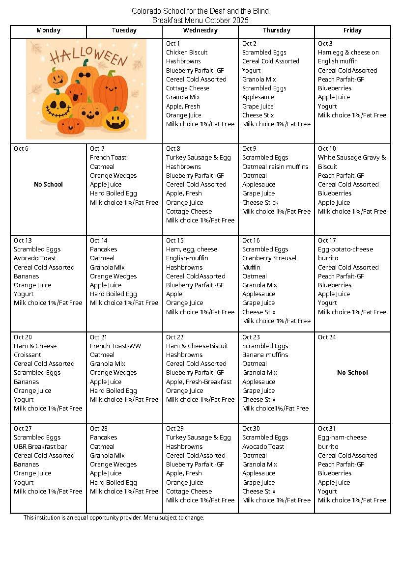 Image of Breakfast Menu