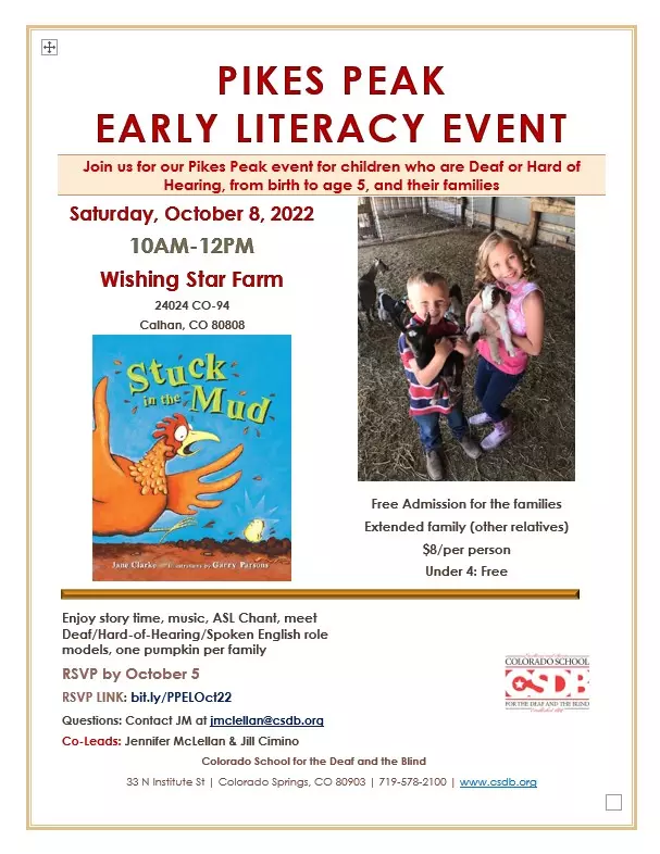 Pikes Peak Early Literacy Flyer