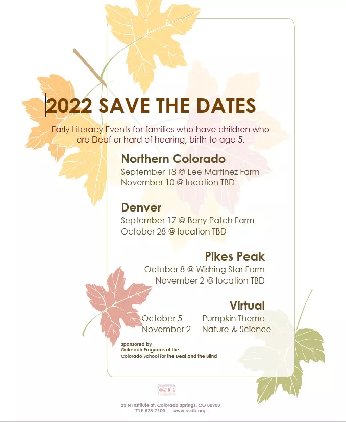 Fall Save the Dates Flyer