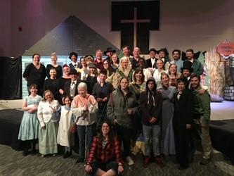 Cast from "Seven Brides..." and CSDB students who are Blind/VI