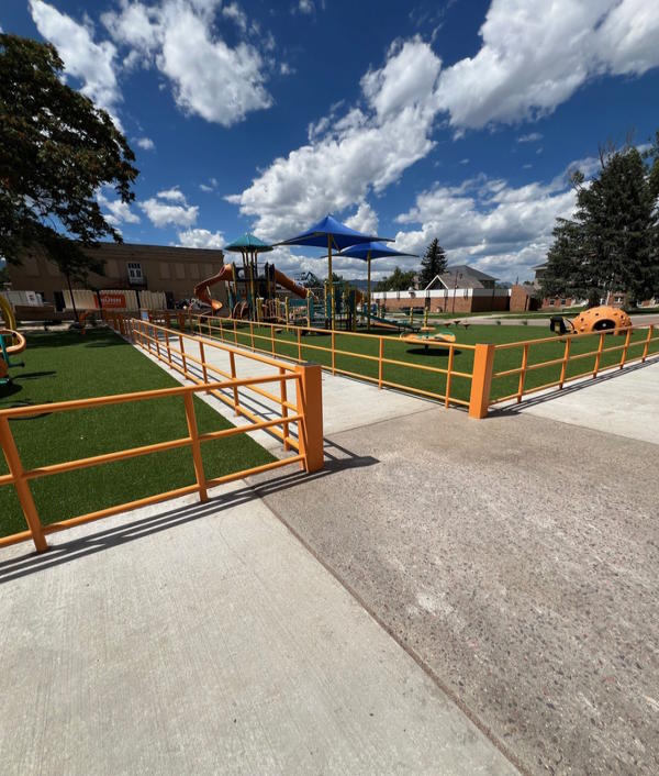 ADA Playground Intersecting Sidewalks