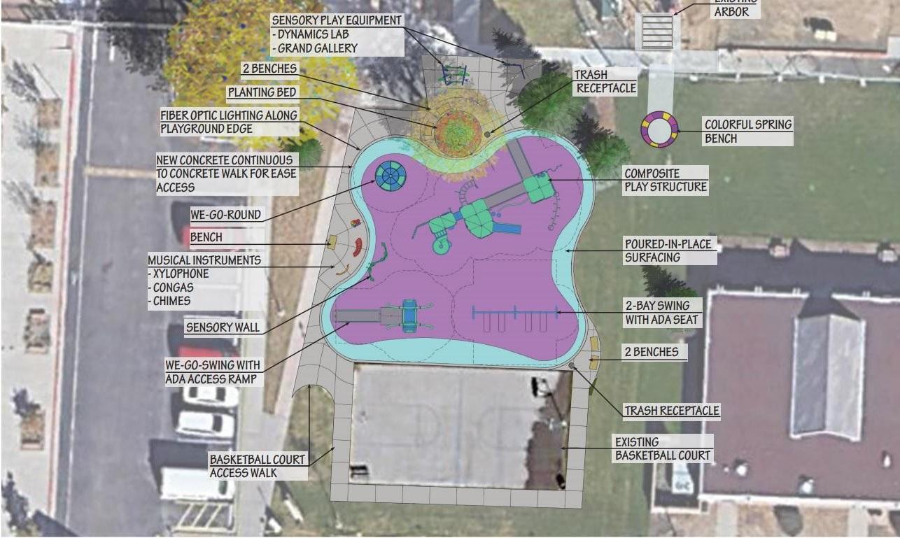 Proposed design for the playground between Lions and Gottlieb