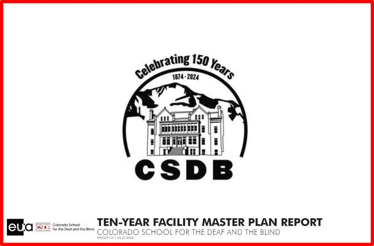 CSDB 150th Logo.  Ten-Year Facility Master Plan Report